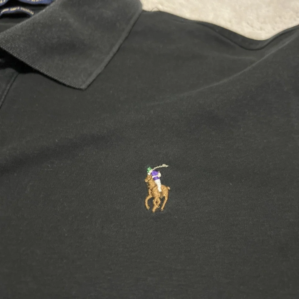 Ralph Lauren Pima Soft Touch Polo Black Flesh Color Pony Size L